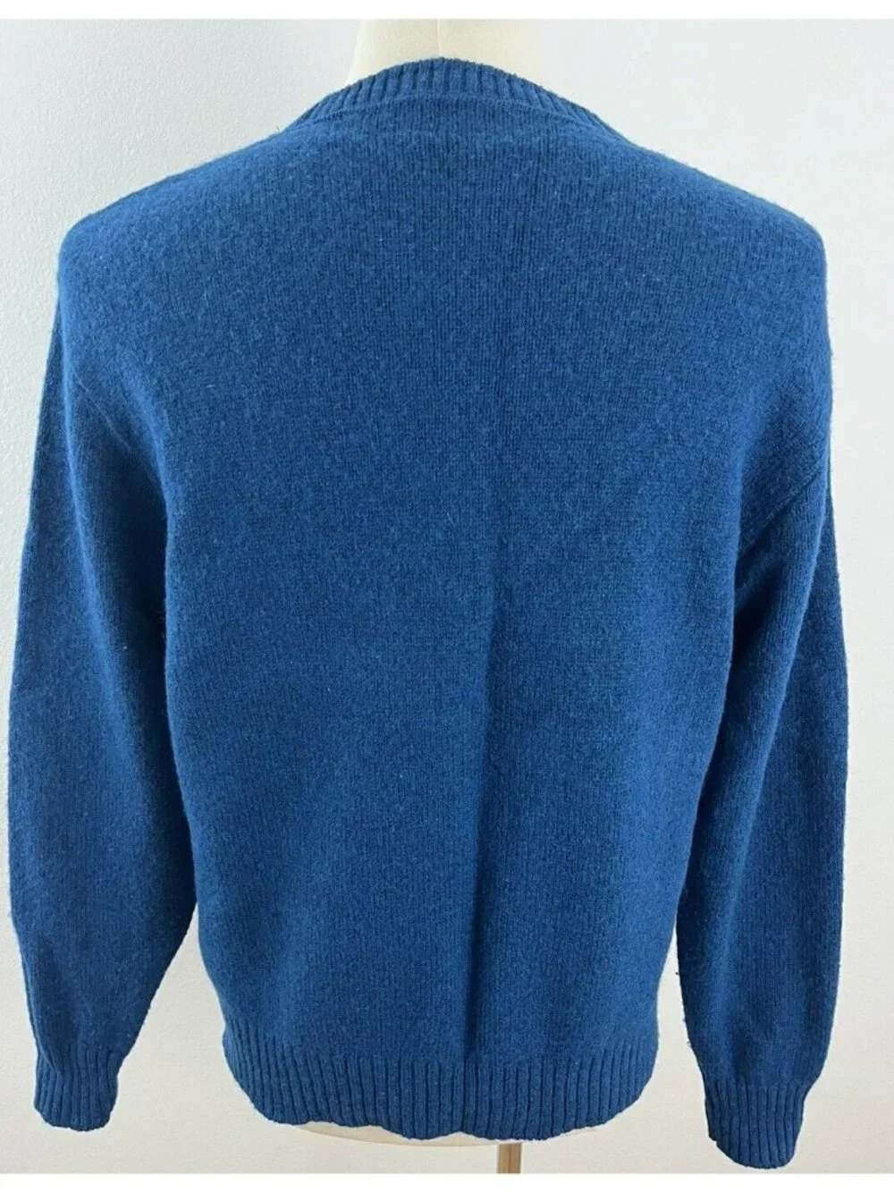 Vintage Flying Scotsman Men's XL Crewneck Wool Sweater Pullover Blue Green Marl